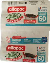 Coulissac Lien élastique 50L Etiquette