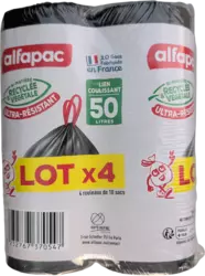 Lien coulissant Ultra résistant lot de 4 rouleaux 50L Pack vue arrière