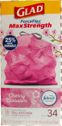 Forceflex Febreze Cherry blossom scent 13Gal Boîte vue arrière