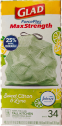 Forceflex Febreze Sweet Citron & lime scent 13Gal Boîte vue arrière