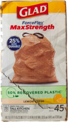 Forceflex Recovered plastic Lemon scent 13Gal Pack vue arrière