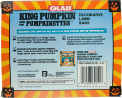 King pumpkin Decorative lawn bags 2x13gal + 1x 32Gal Boîte vue arrière