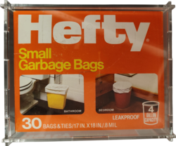 Small garbage bags 4Gal Boîte plexiglass vue avant
