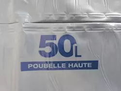 Ultra résistant Poubelle haute 30 à 50L Vue marquage