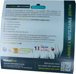 Zéro plastique 50L Pack vue arrière
